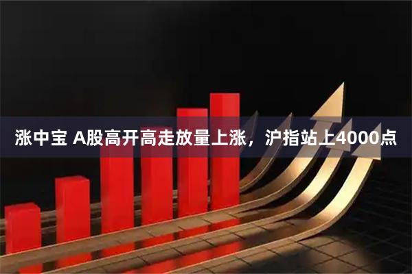 涨中宝 A股高开高走放量上涨，沪指站上4000点